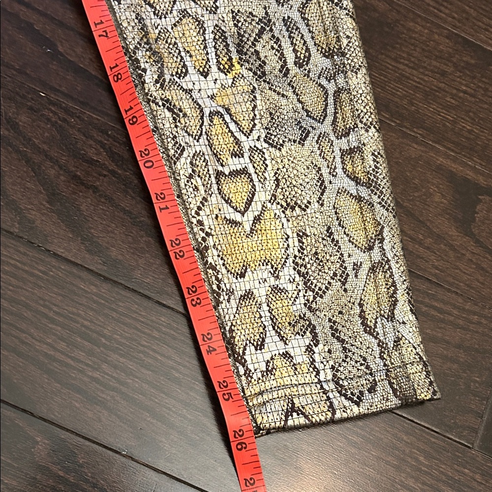 Free People Metallic Snake Print Pants size XS - Picture 14 of 14